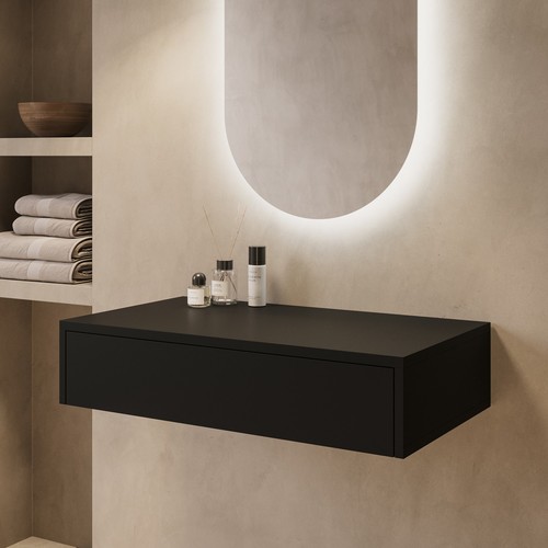 800mm black wall - 800mm,