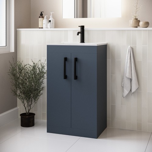 500mm blue freestanding - blue, vanity
