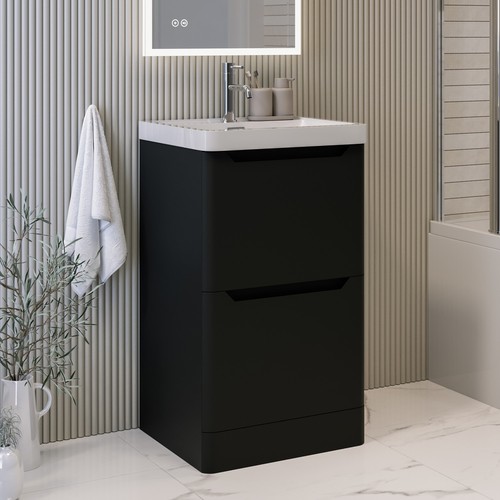 500mm black freestanding - 500mm,