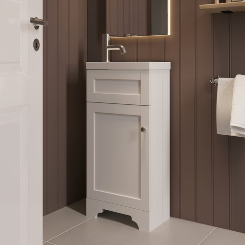 400mm white freestanding - white,