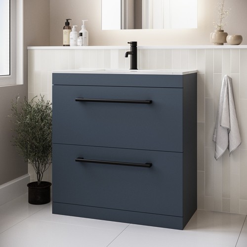 800mm blue freestanding vanity - 800mm,