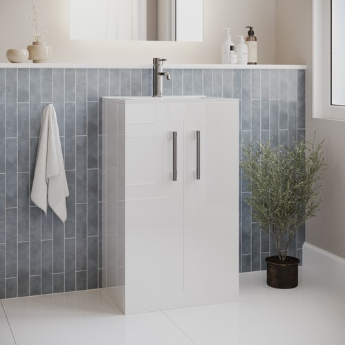 500mm white freestanding - 500mm,