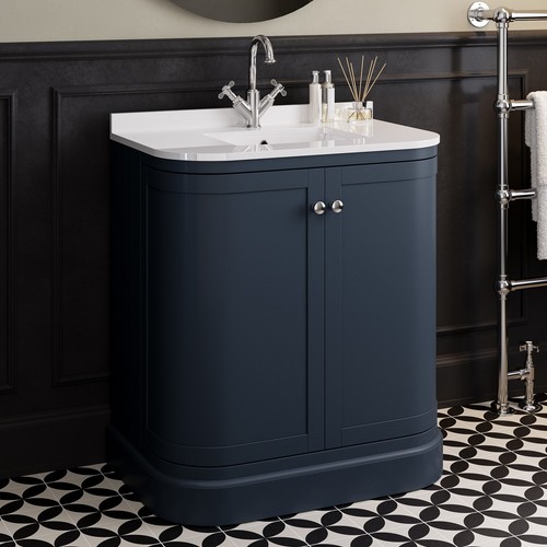 800mm blue curved - blue, freestanding