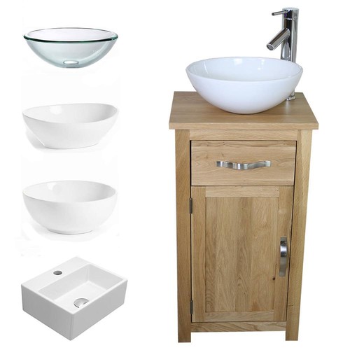 Solid oak bathroom cabinet - bathroom, |