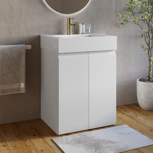 600mm white freestanding - white,