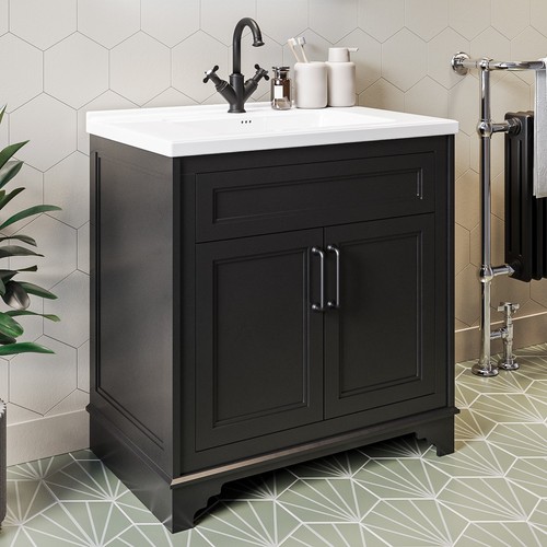 800mm black freestanding - 800mm,