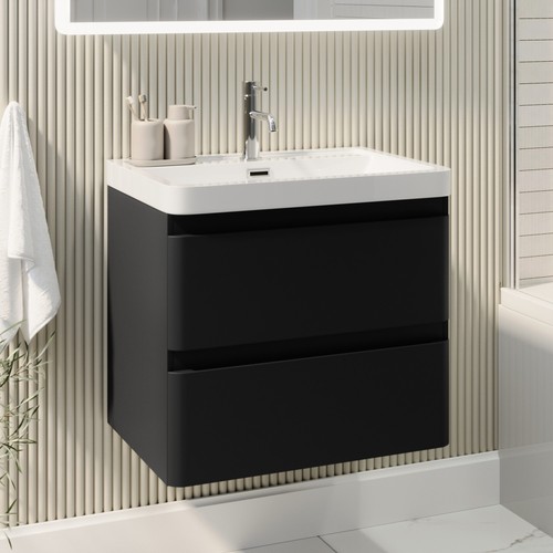 600mm black wall hung - 600mm,