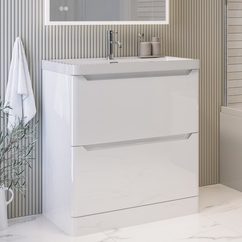 800mm white freestanding - 800mm,