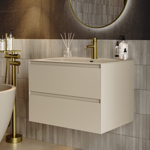 700mm beige wall hung vanity - 700mm,