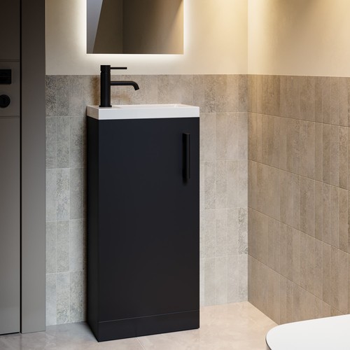 400mm black freestanding - 400mm,