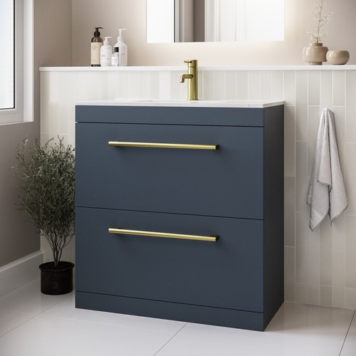 800mm blue freestanding vanity - blue,