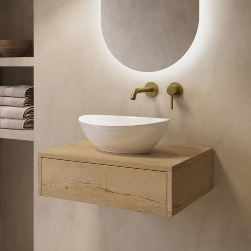 600mm oak wood effect wall - wood,