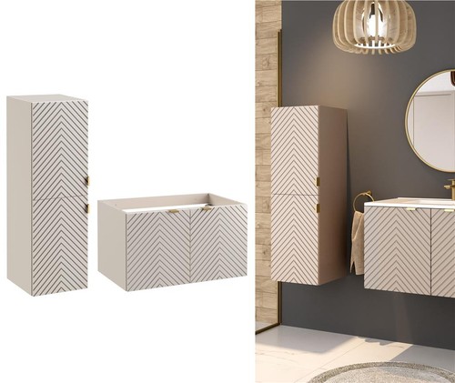 Bathroom cabinet set wall 80cm - set,