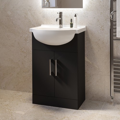 560mm black freestanding - 560mm,