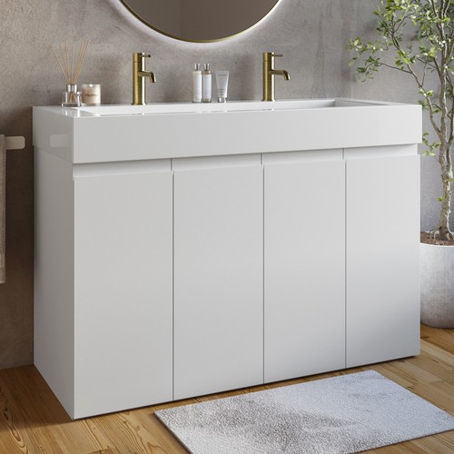 1200mm white freestanding - white,