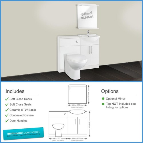 White gloss bathroom vanity - white,