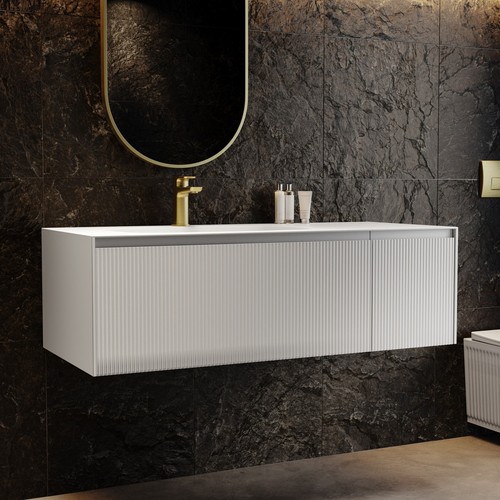 1200mm white fluted - 1200mm,