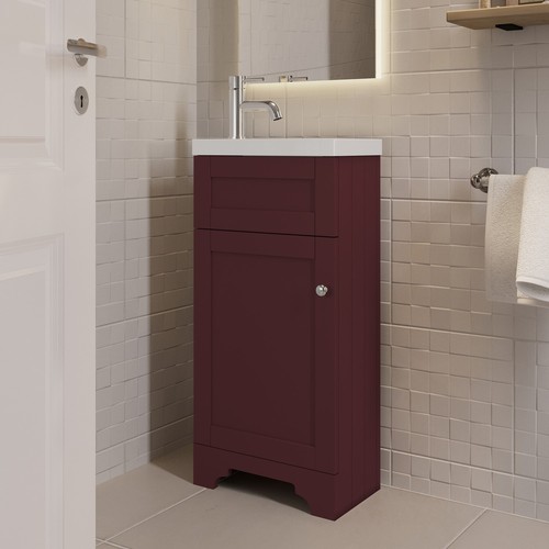 400mm burgundy freestanding - 400mm,