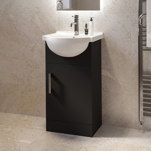 455mm black freestanding - 455mm,