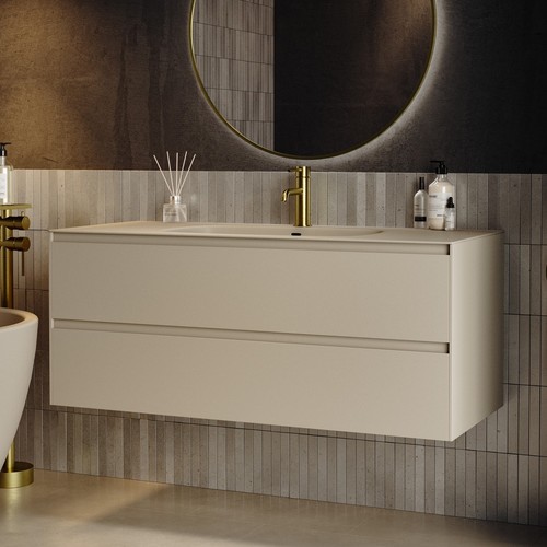 1200mm beige wall hung vanity - 1200mm,