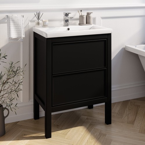 600mm black freestanding - 600mm,