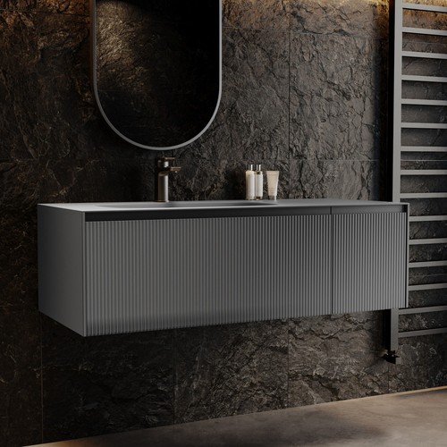 1200mm grey fluted - fluted, wall