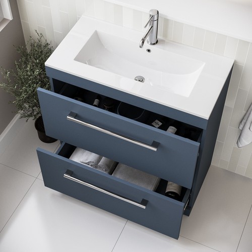 800mm blue freestanding - blue, vanity
