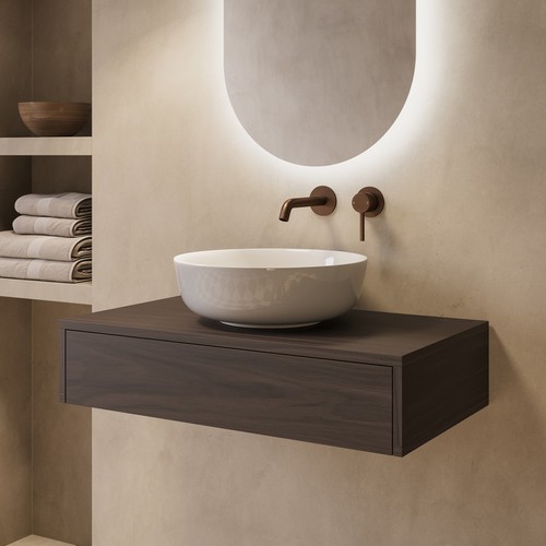 800mm walnut wood effect - wood, wall