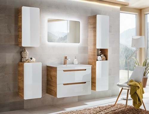 Bathroom cabinet set 800mm - cabinet,