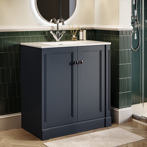 800mm blue freestanding vanity - blue,