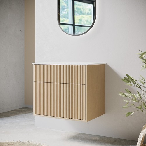 650mm wooden fluted wall - wall, hung